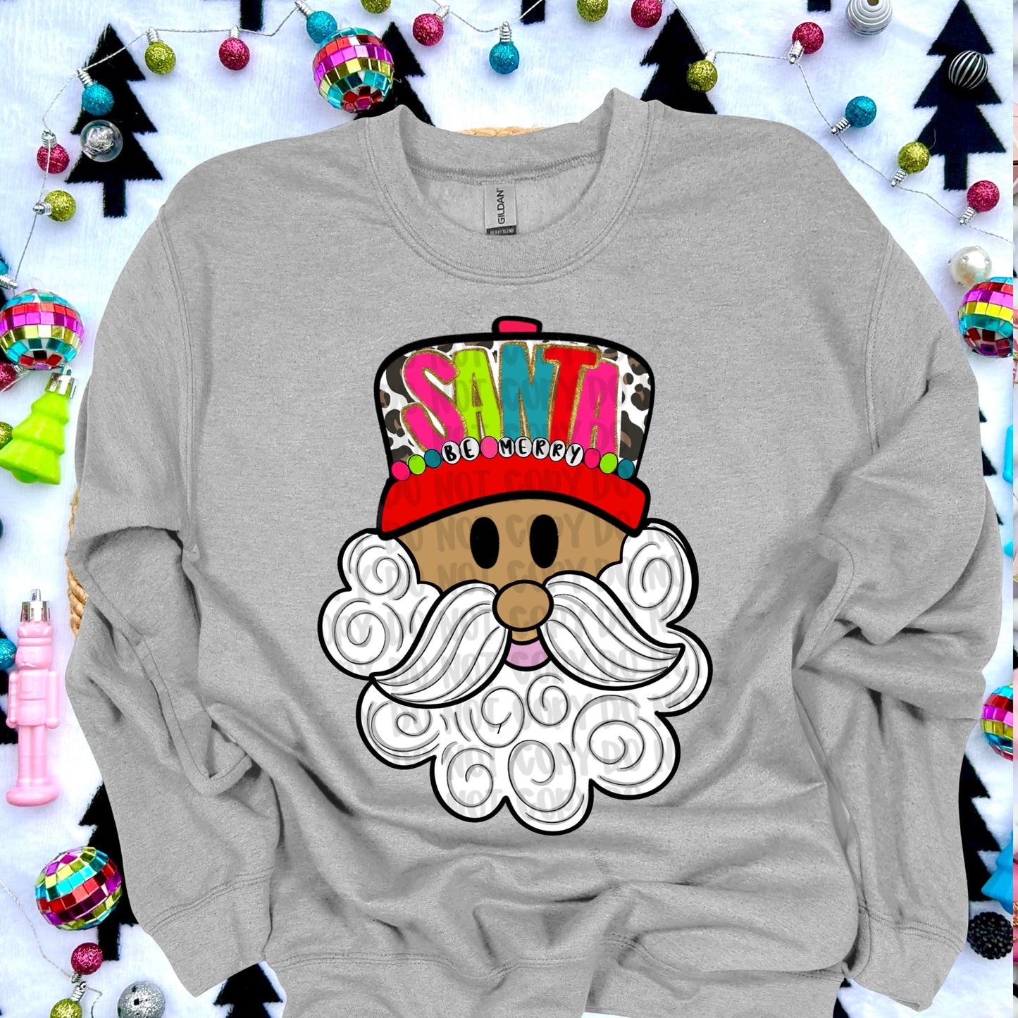 Be Merry Santa DTF Transfer