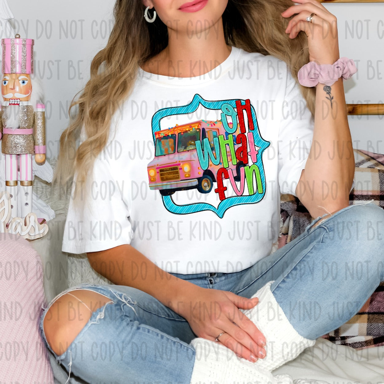 Oh What Fun Truck DTF Transfer