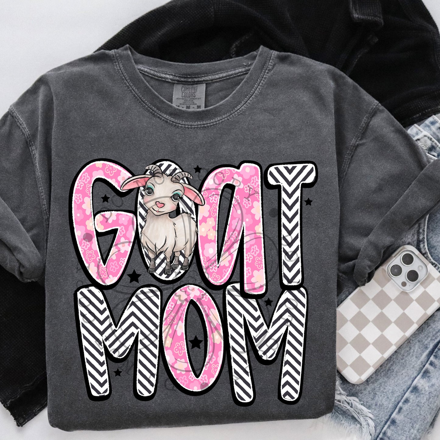 Goat Mom DTF Transfer