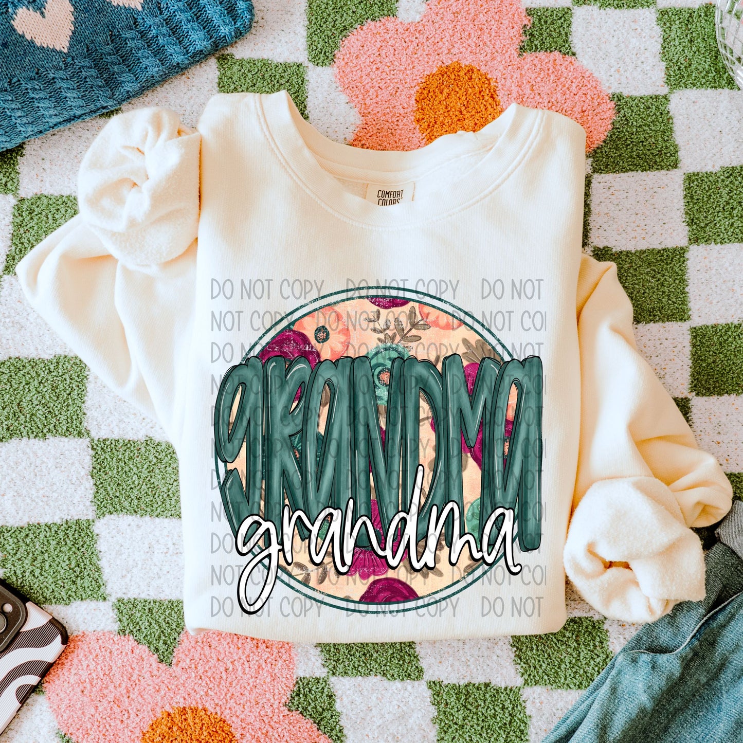 Grandma Floral DTF Transfer