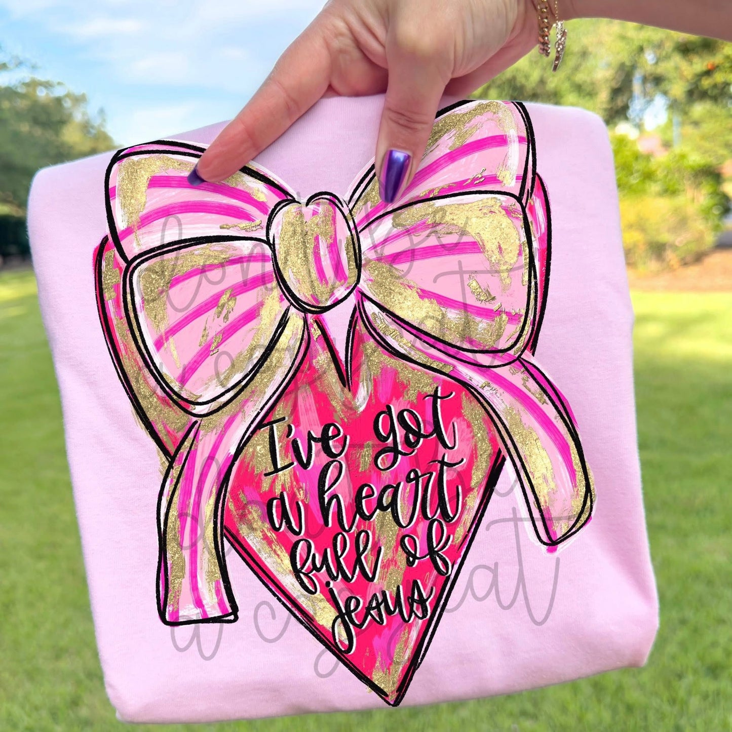 I've Got A Heart Full Of Jesus Heart DTF Transfer