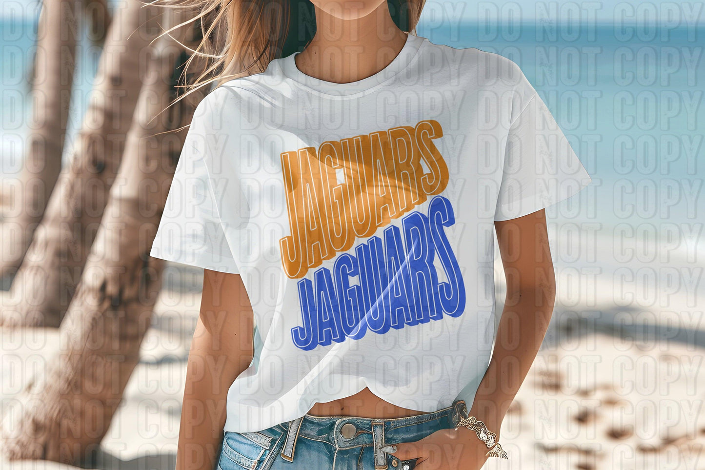 Jaguars Orange Blue DTF Transfer