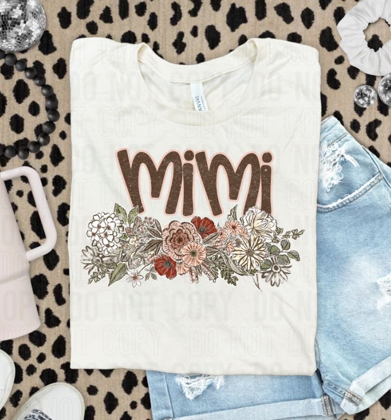 Mimi Vintage Floral Name DTF Transfer