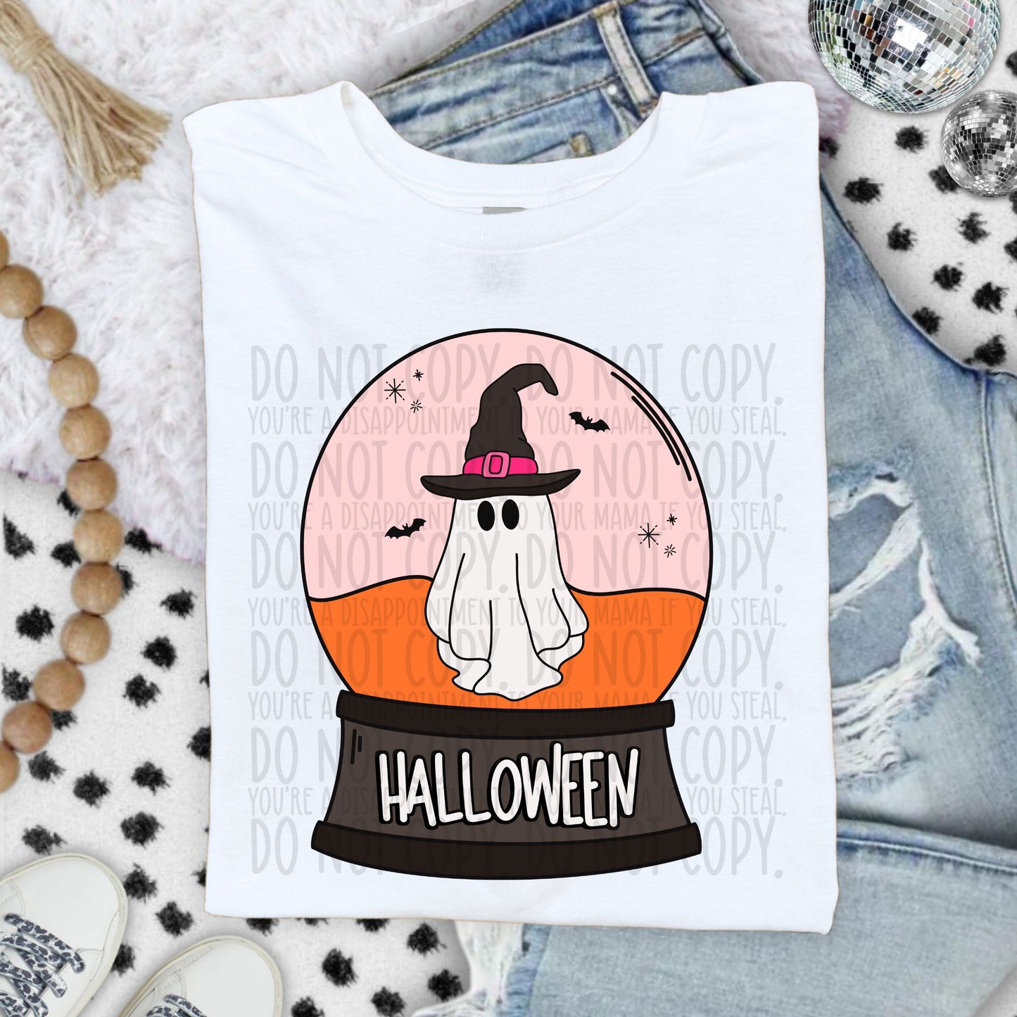 Halloween Globe DTF Transfer