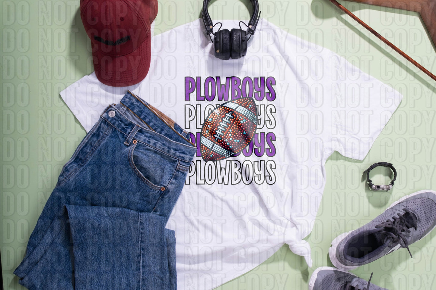 Plowboys Football Purple DTF Transfer