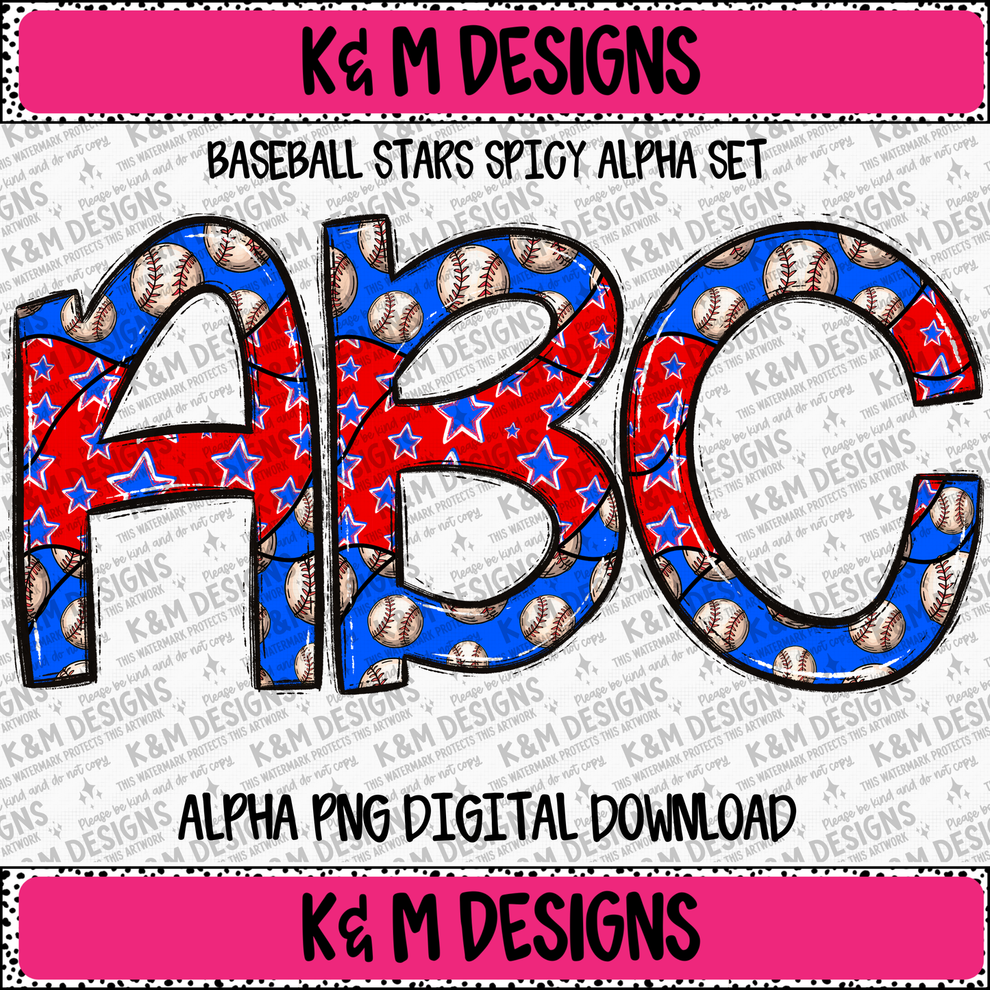 Baseball Stars Spicy Alpha PNG Set Digital Download