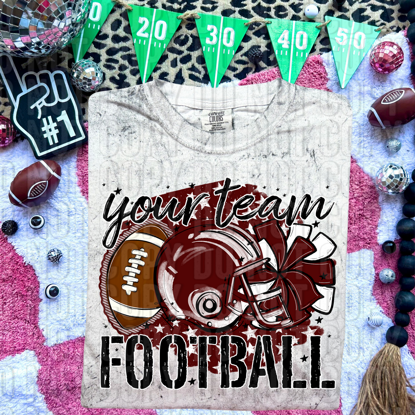 Stars Football Custom/Name Personalized DTF Transfer