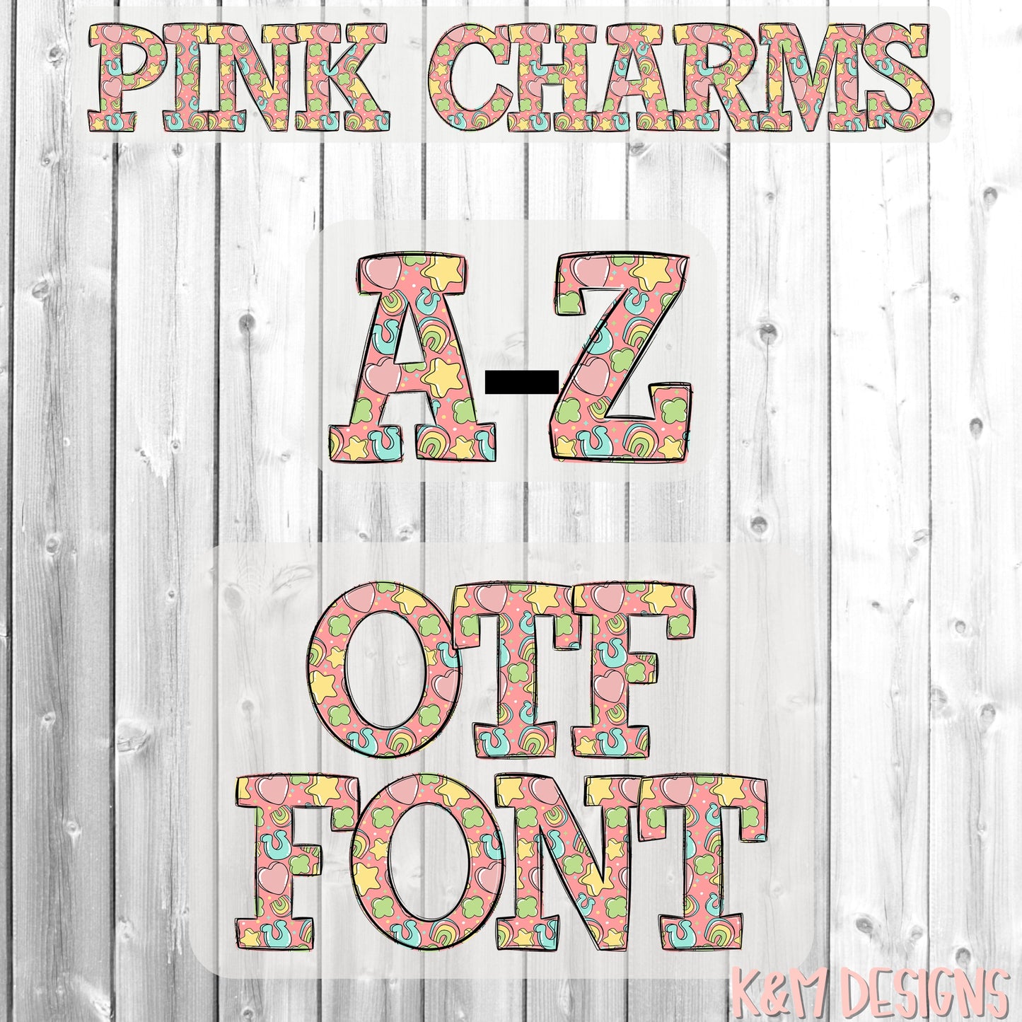 Pink Charms Alpha OTF (Open-Type) Digital Download