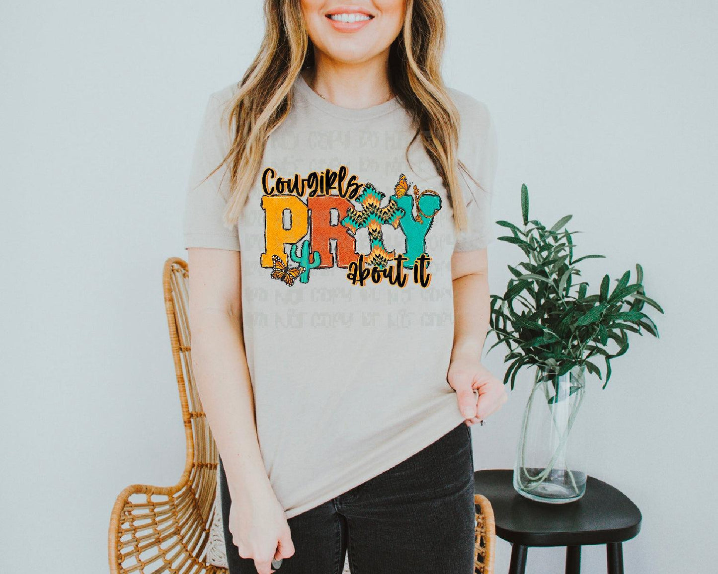 Cowgirls Pray About It DTF Transfer