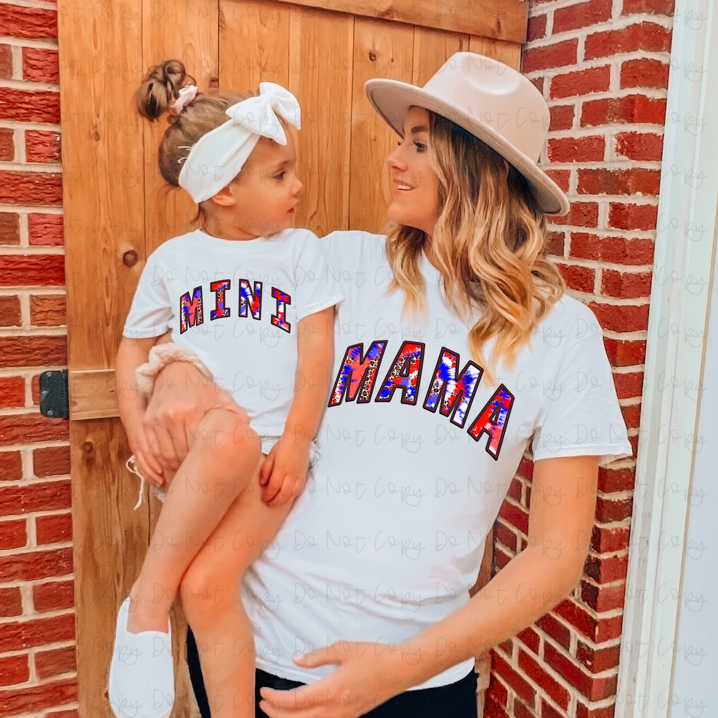 American Mama Faux Embroidery DTF Transfer