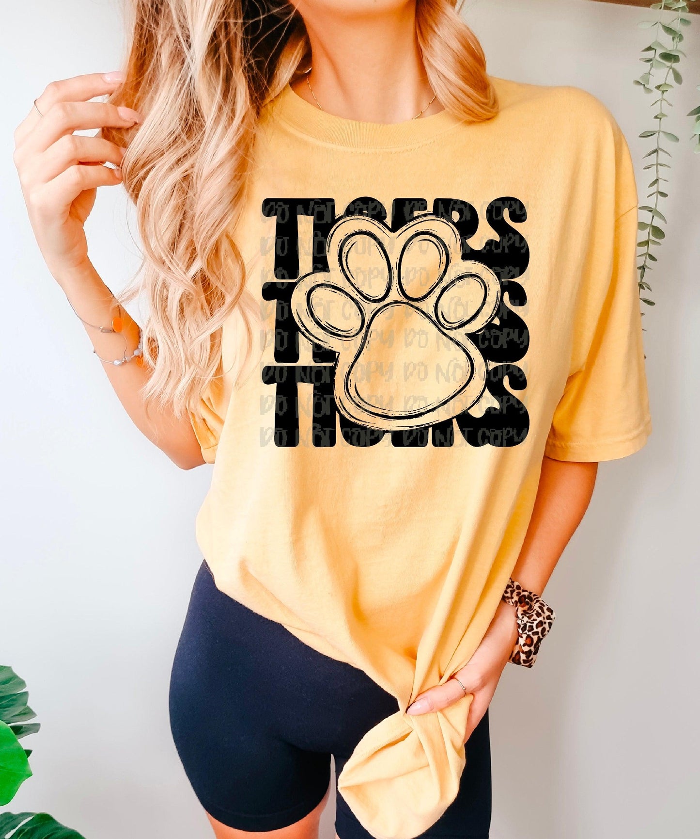 Stacked Tigers Paw Mascot DTF Transfer