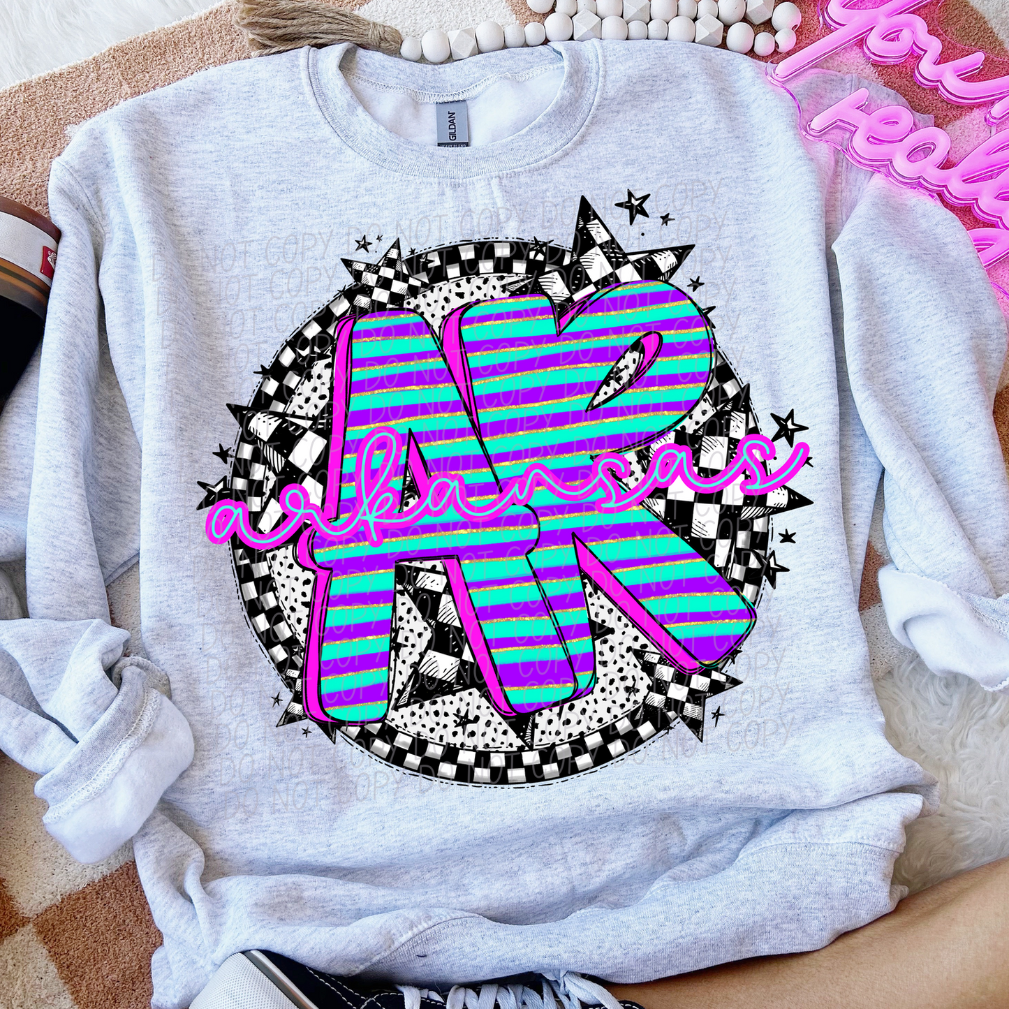 Arkansas Spring State Stripes DTF Transfer