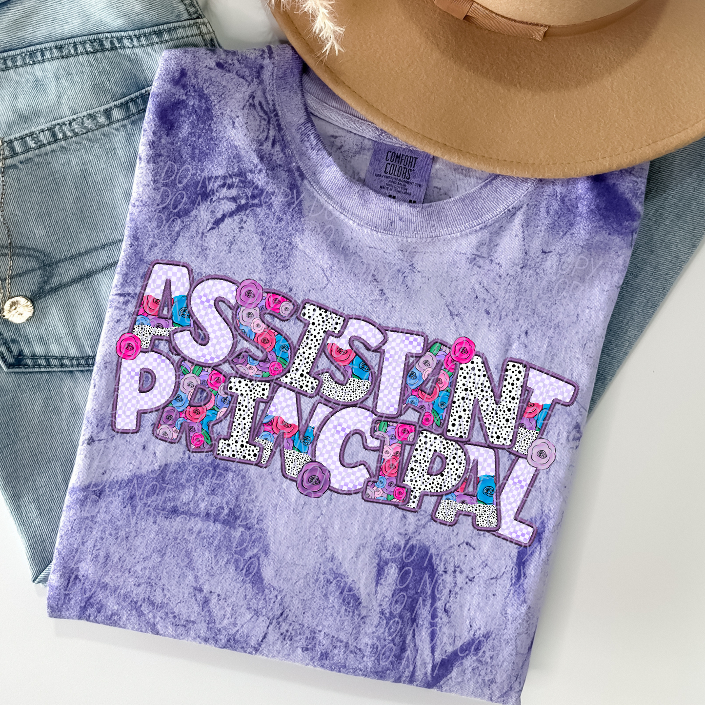 Assistant Principal Pretty In Purple DTF Transfer