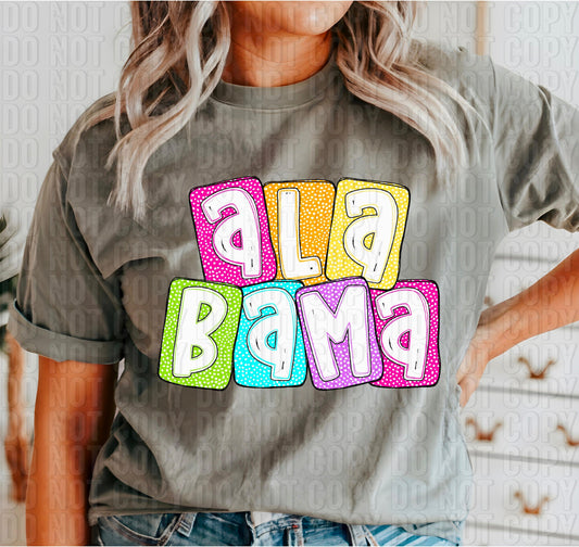 Alabama Springy Dots DTF Transfer
