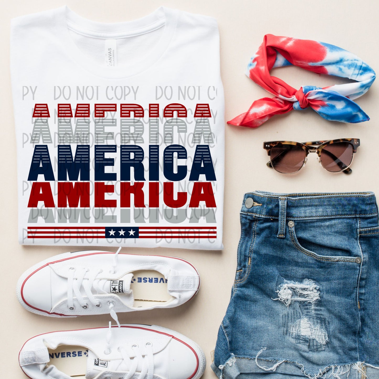 America Stacked DTF Transfer