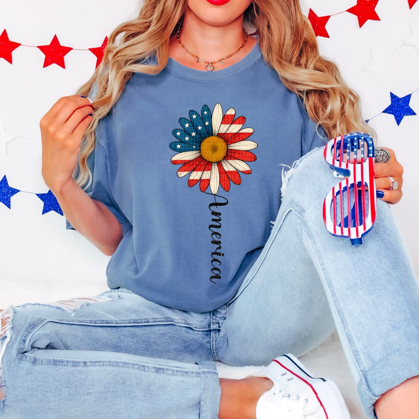 America Sunflower DTF Transfer