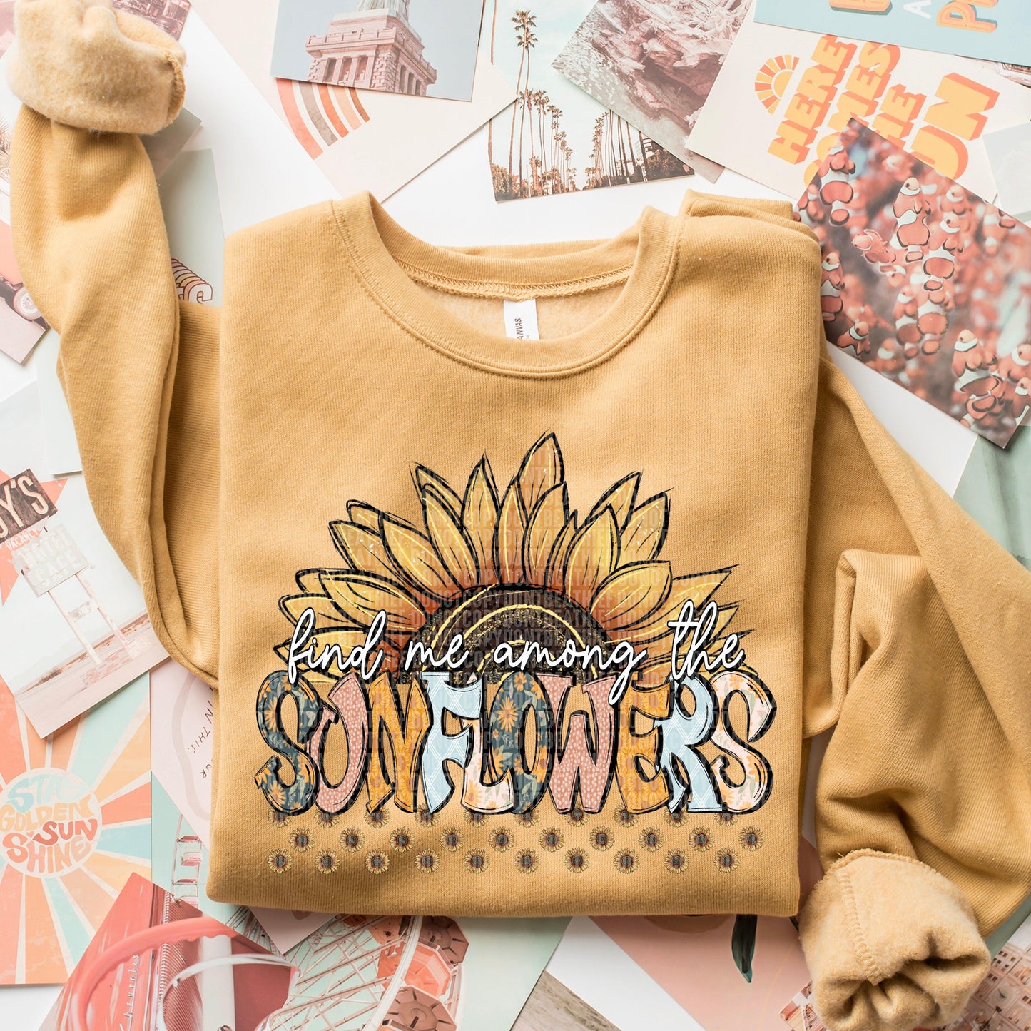 Among Sunflowers DTF Transfer