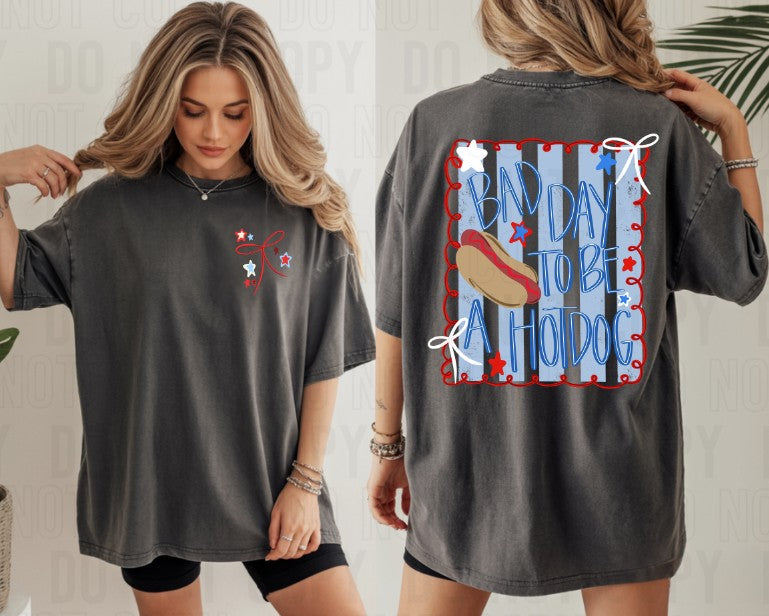Bad Day To Be A Hotdog Front/Back DTF Transfer
