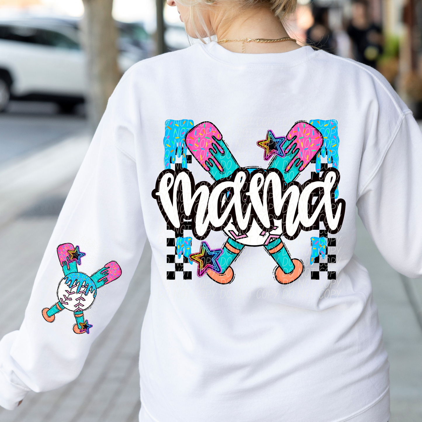 Baseball Mama Bats Drip DTF Transfer