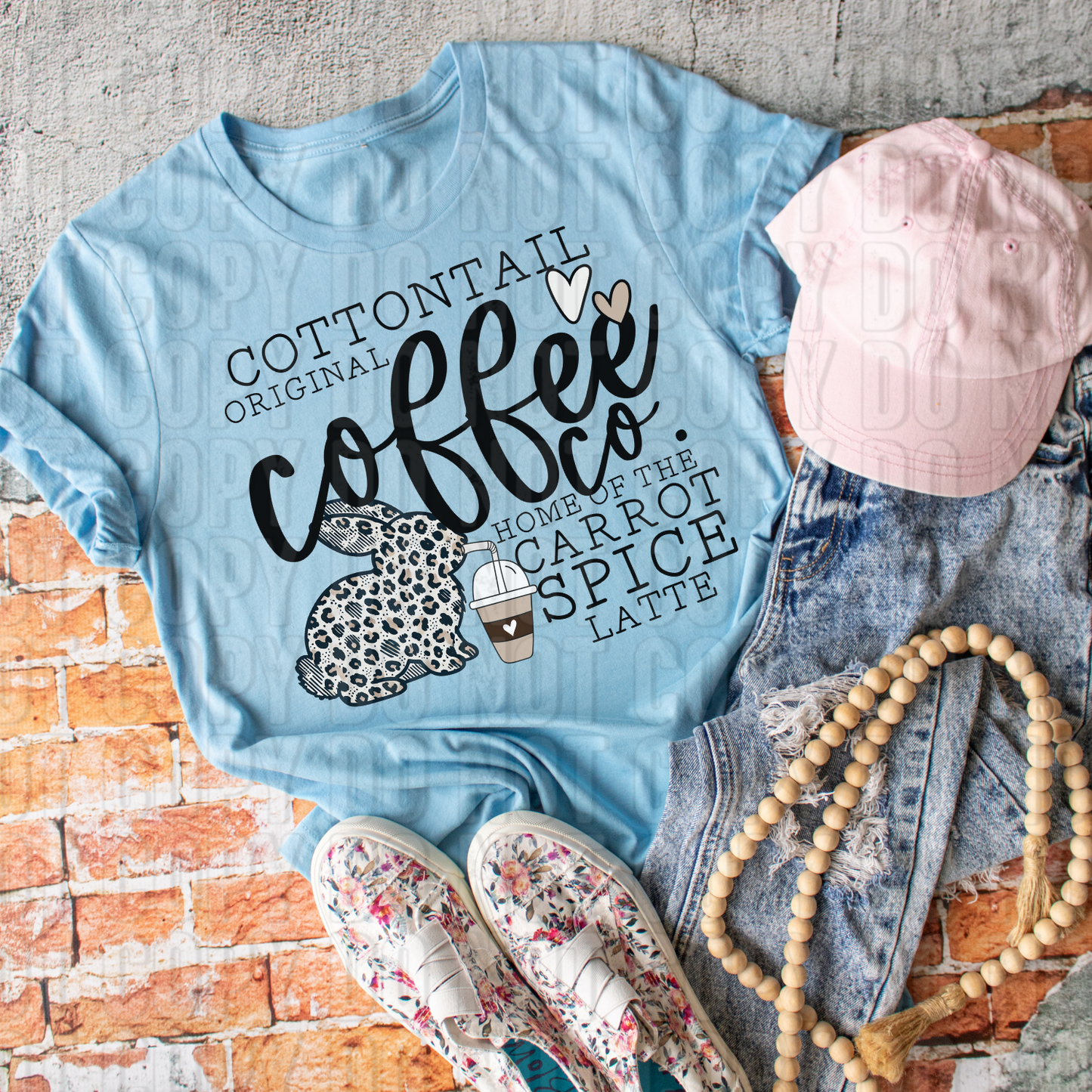 Cottontail Original Coffee DTF Transfer