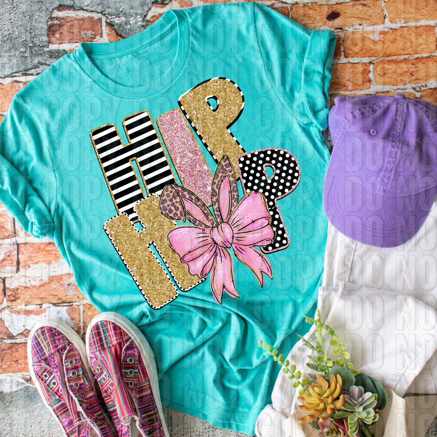 Hip Hop Glittery Coquette DTF Transfer