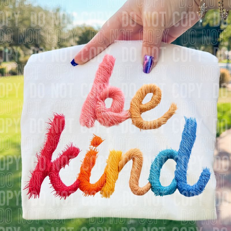 Be Kind Yarn Faux DTF Transfer