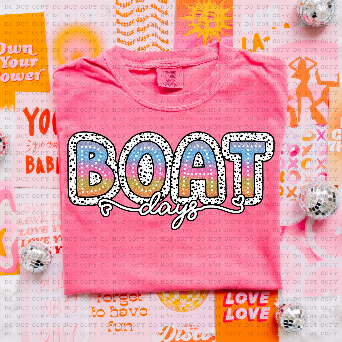 Boat Days Tie Dye DTF Transfer