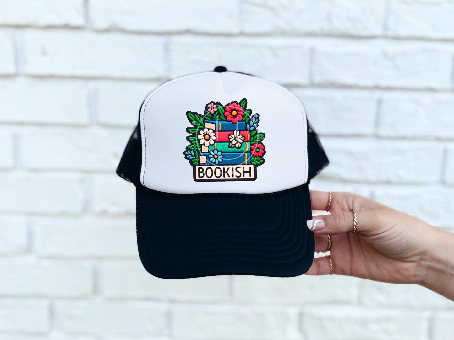 Bookish Floral Hat Patch DTF Transfer