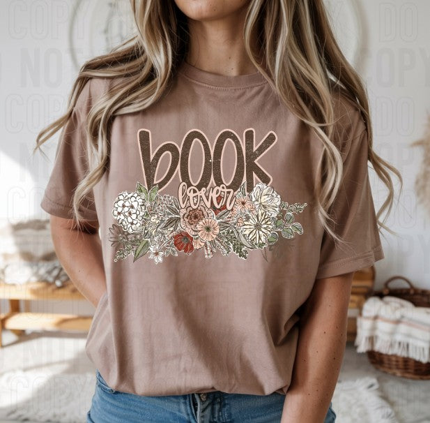 Book Lover Vintage Floral Name DTF Transfer
