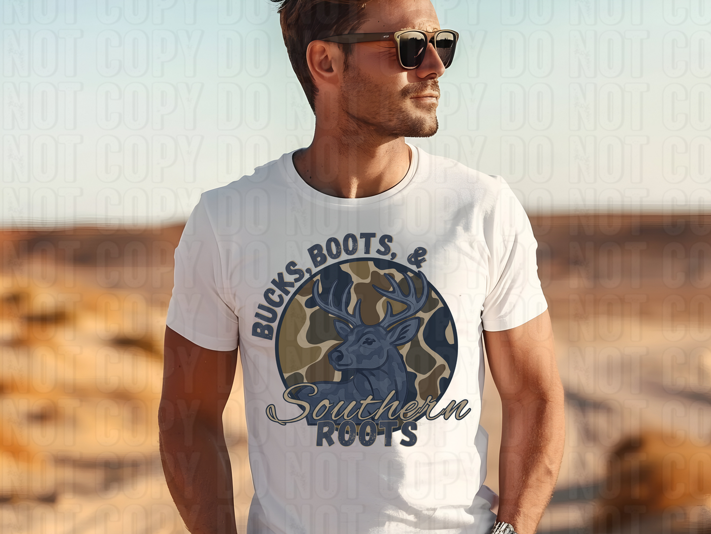 Bucks Boots And Southern Roots DTF Transfer