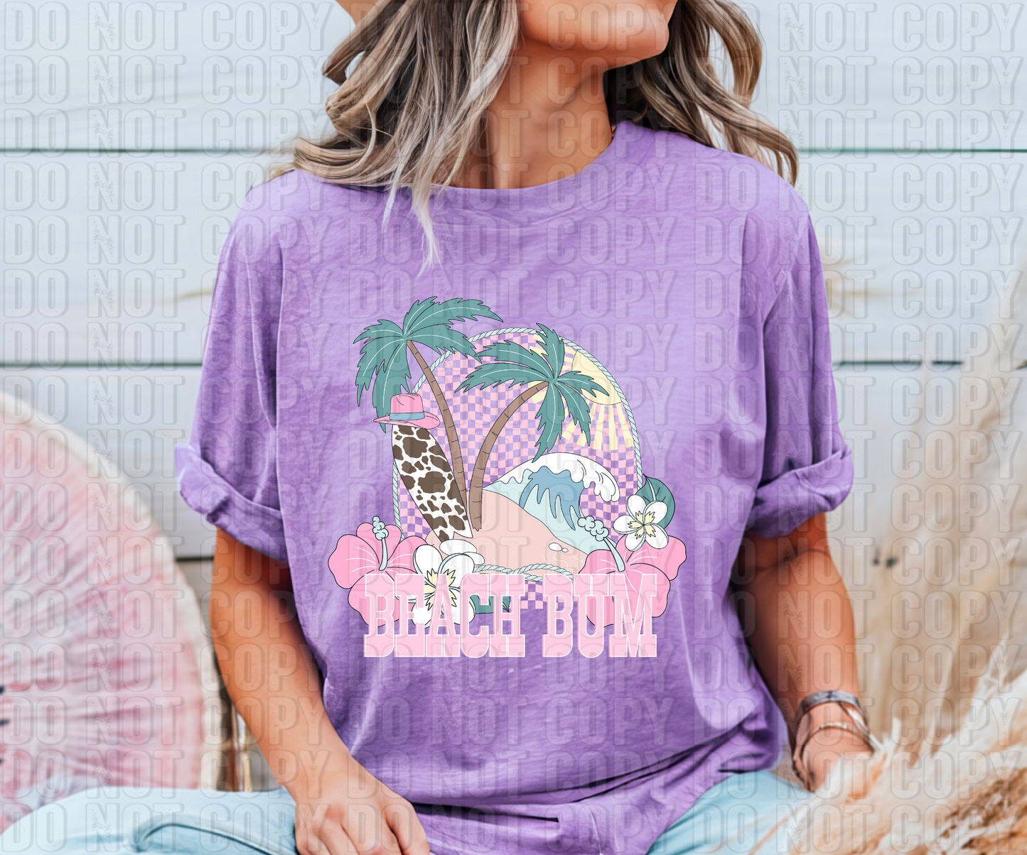 Beach Bum Western DTF Transfer