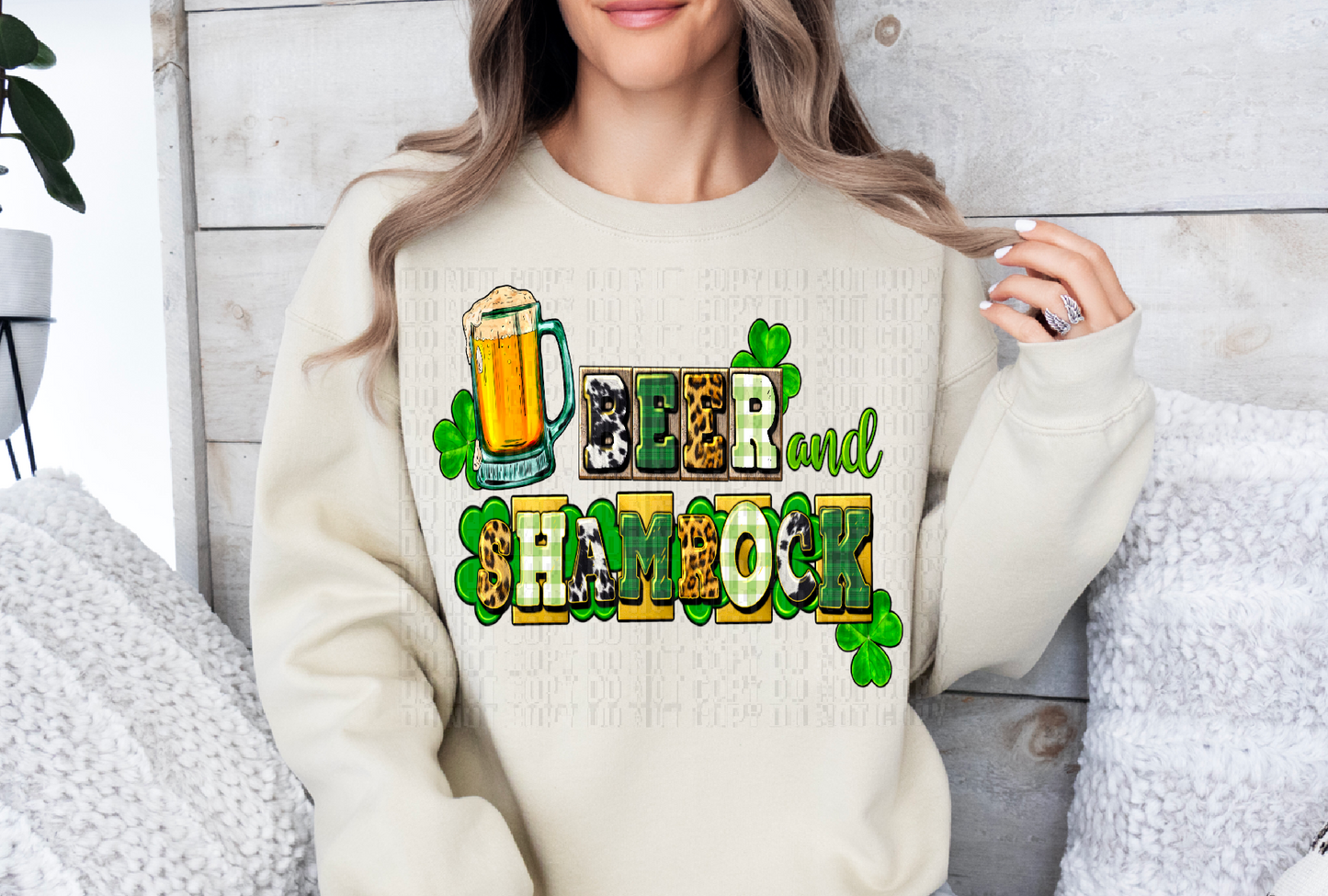 Beer And Shamrock DTF Transfer