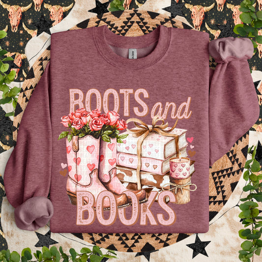 Boots And Books DTF Transfer