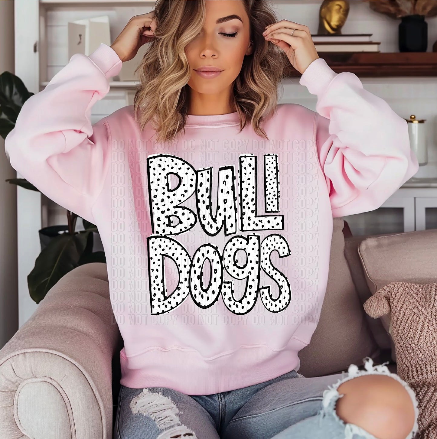 Bulldogs Dottie Loo Mascot DTF Transfer