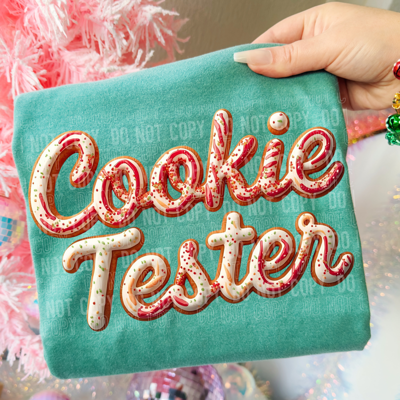 Cookie Tester Faux DTF Transfer