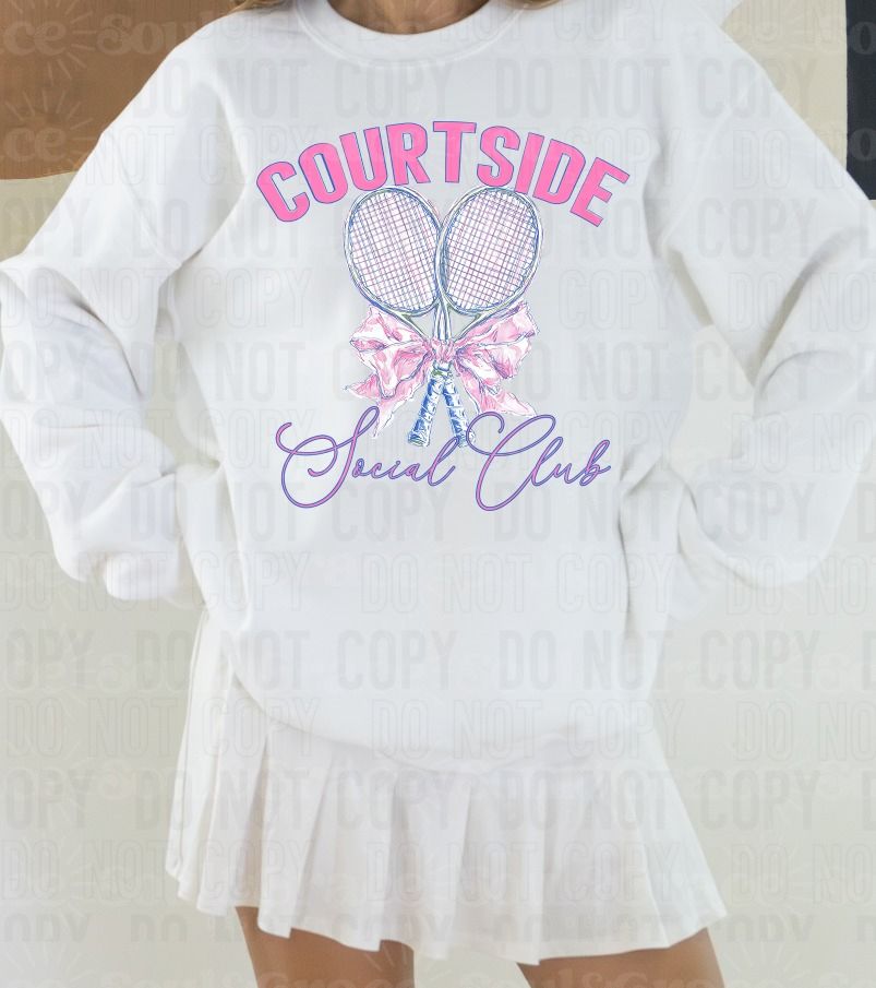 Courtside Social Club Tennis DTF Transfer