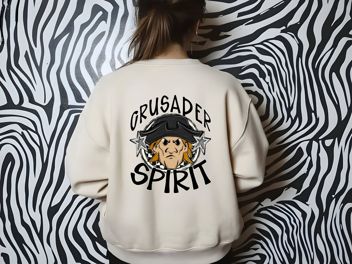 CRUSADER MASCOT SPIRIT CHECKER CIRCLE SAG DTF Transfer