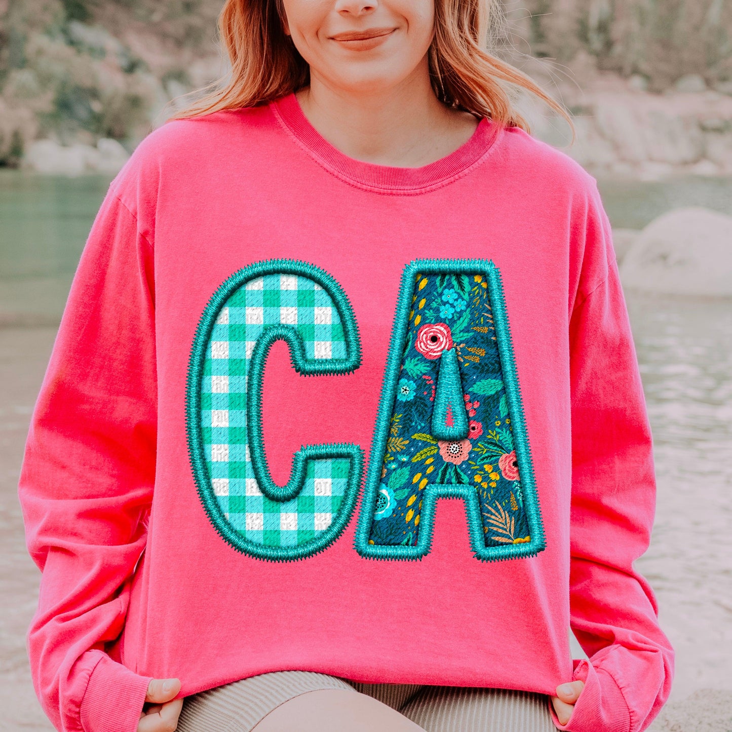 CA Spring Embroidery Faux DTF Transfer
