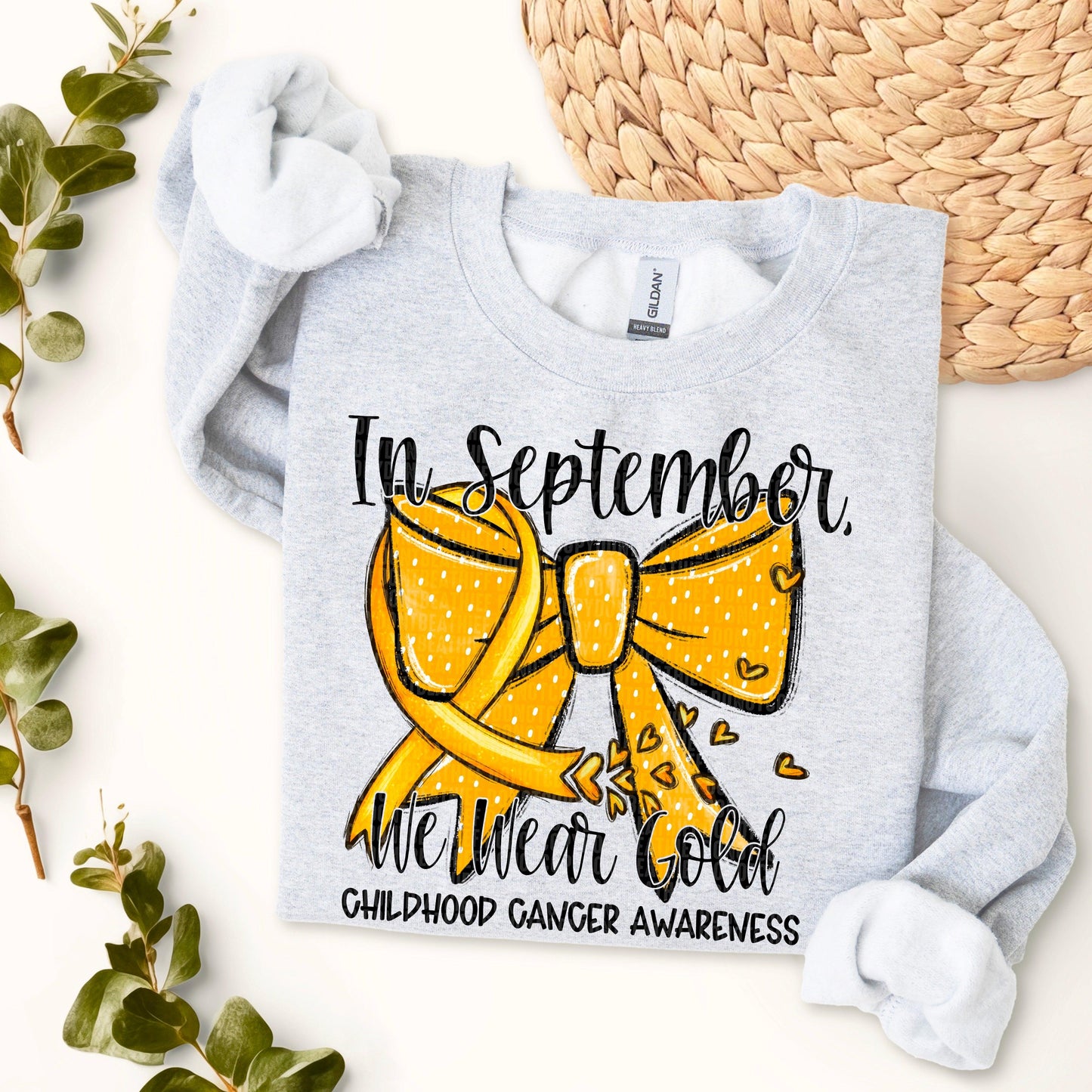 In September We Wear Gold DTF Transfer