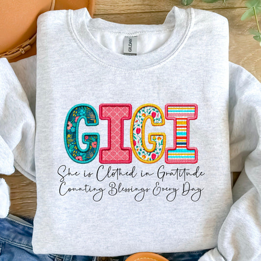 Gigi Clothed In Gratitude DTF Transfer