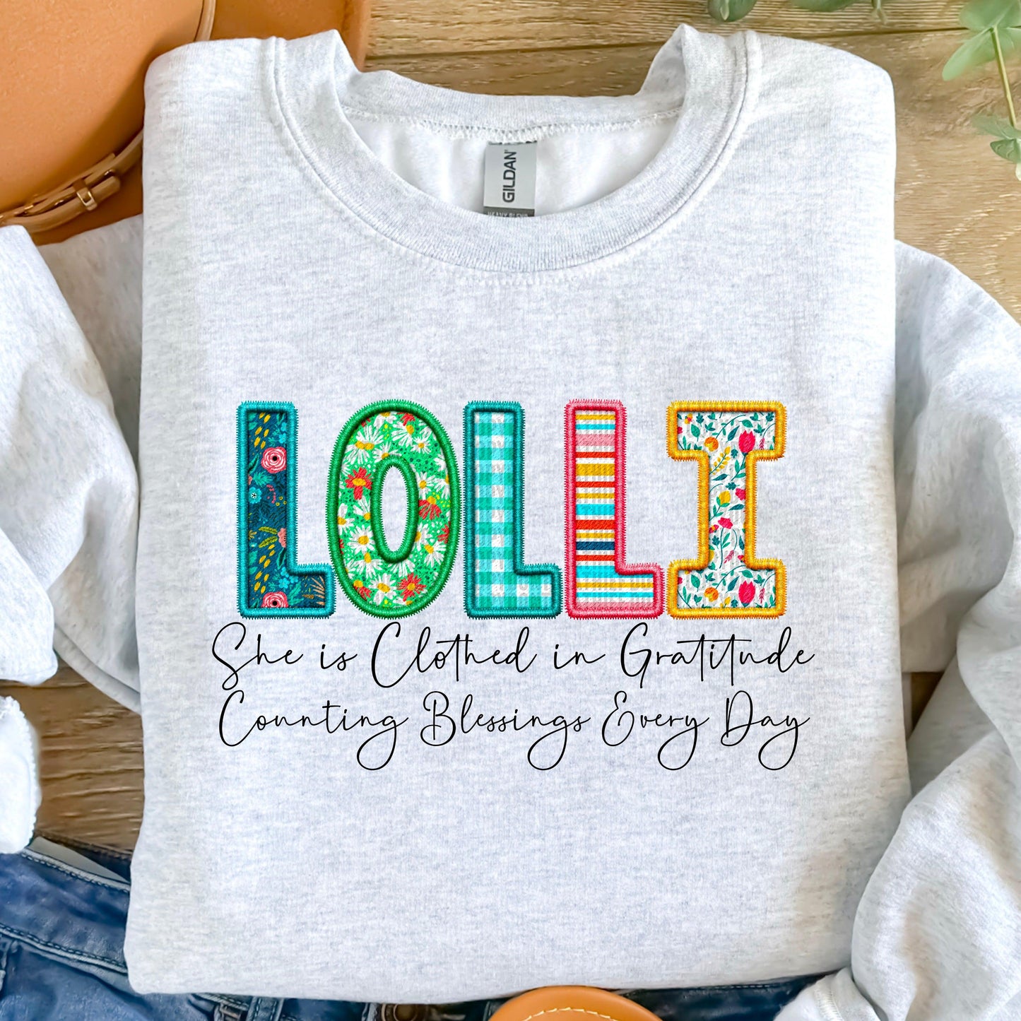 Lolli Clothed In Gratitude DTF Transfer