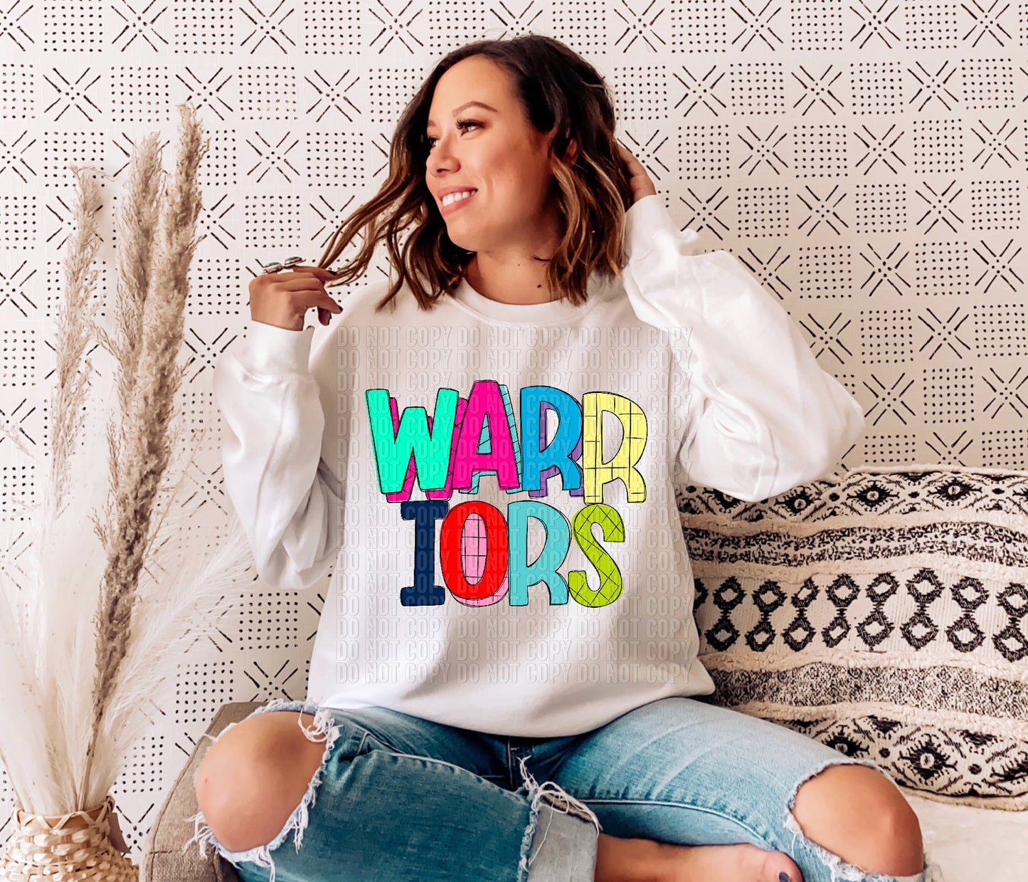 Warriors Stripey Mascot DTF Transfer