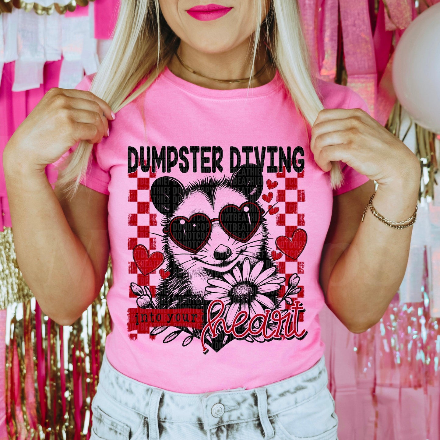 Dumpster Diving Into Your Heart DTF Transfer