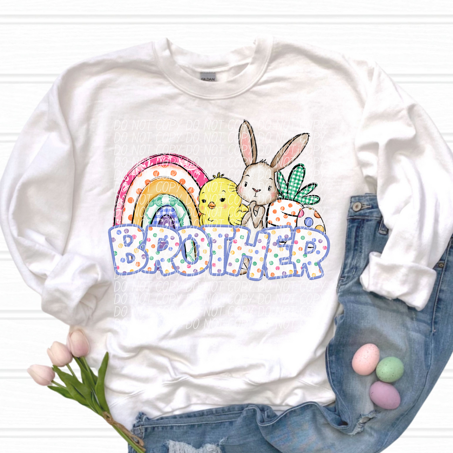 Brother Easter Name DTF Transfer