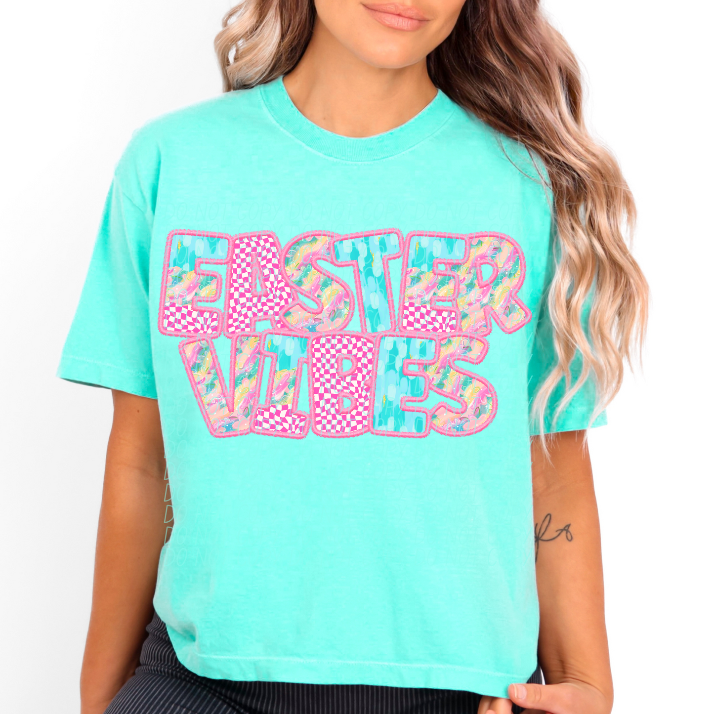 Easter Vibes Spring Faux DTF Transfer