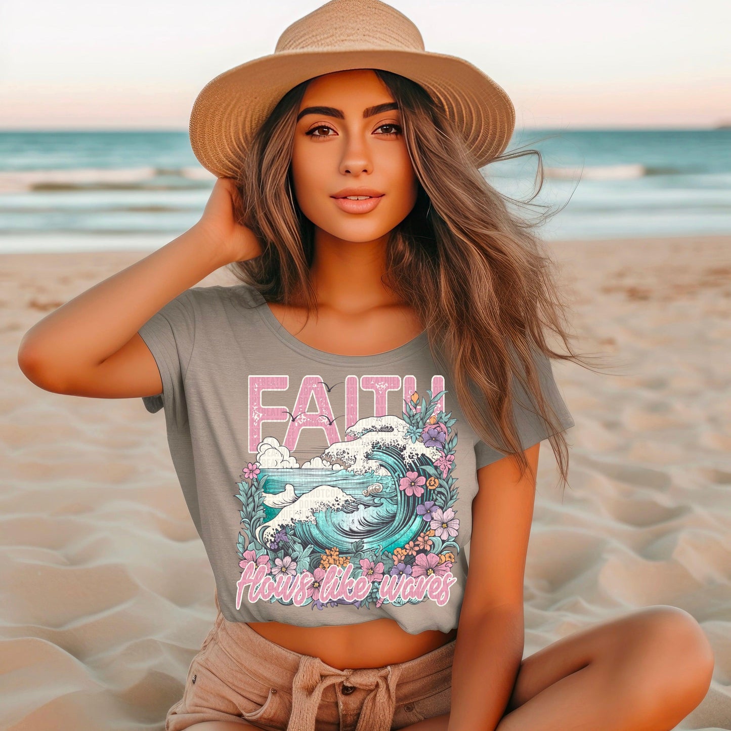 Faith Flows Like Waves DTF Transfer