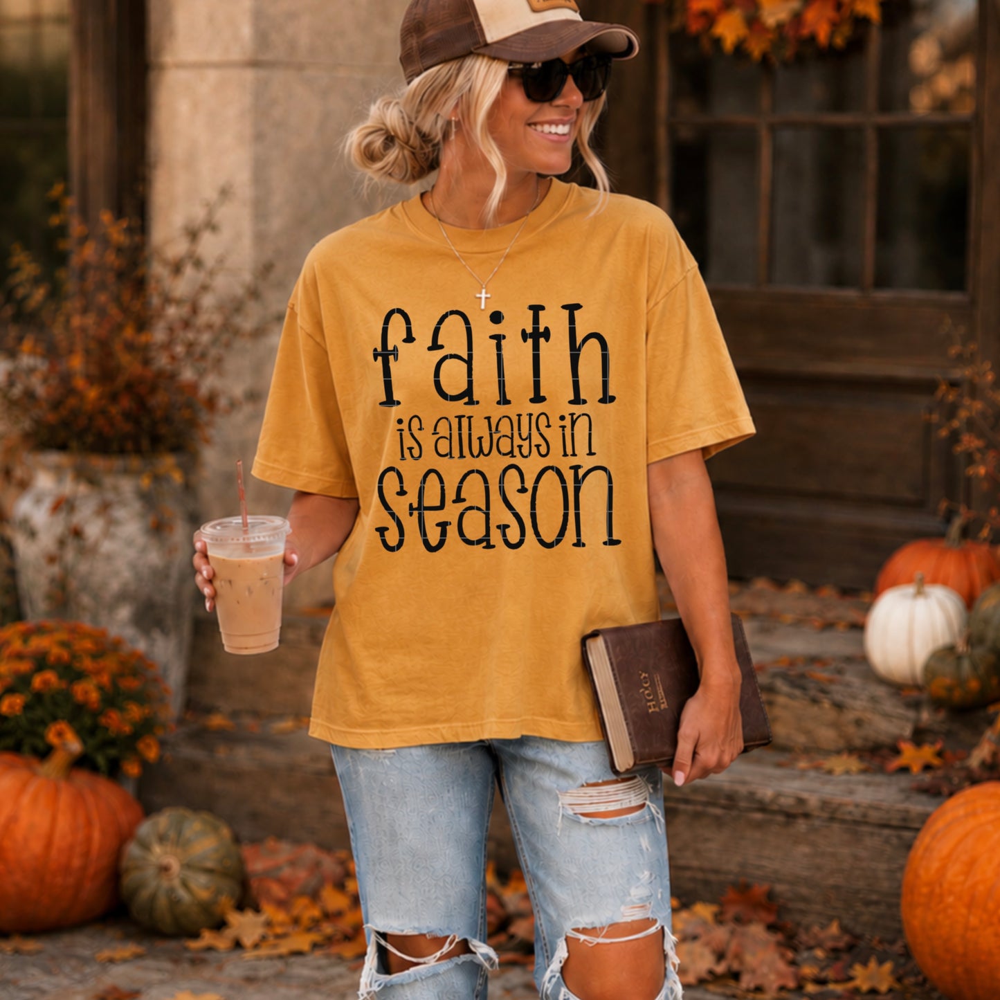 Faith Is Always In Season Black Font DTF Transfer