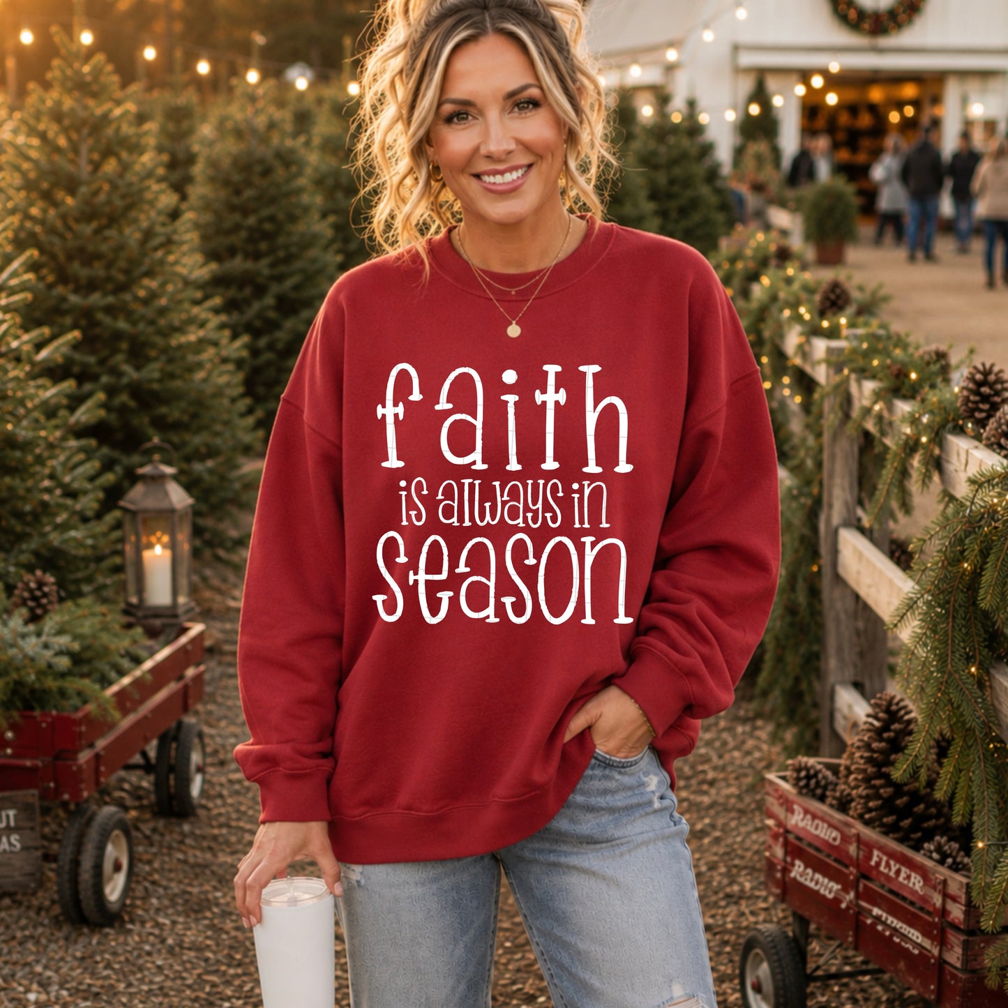 Faith Is Always In Season White Font DTF Transfer