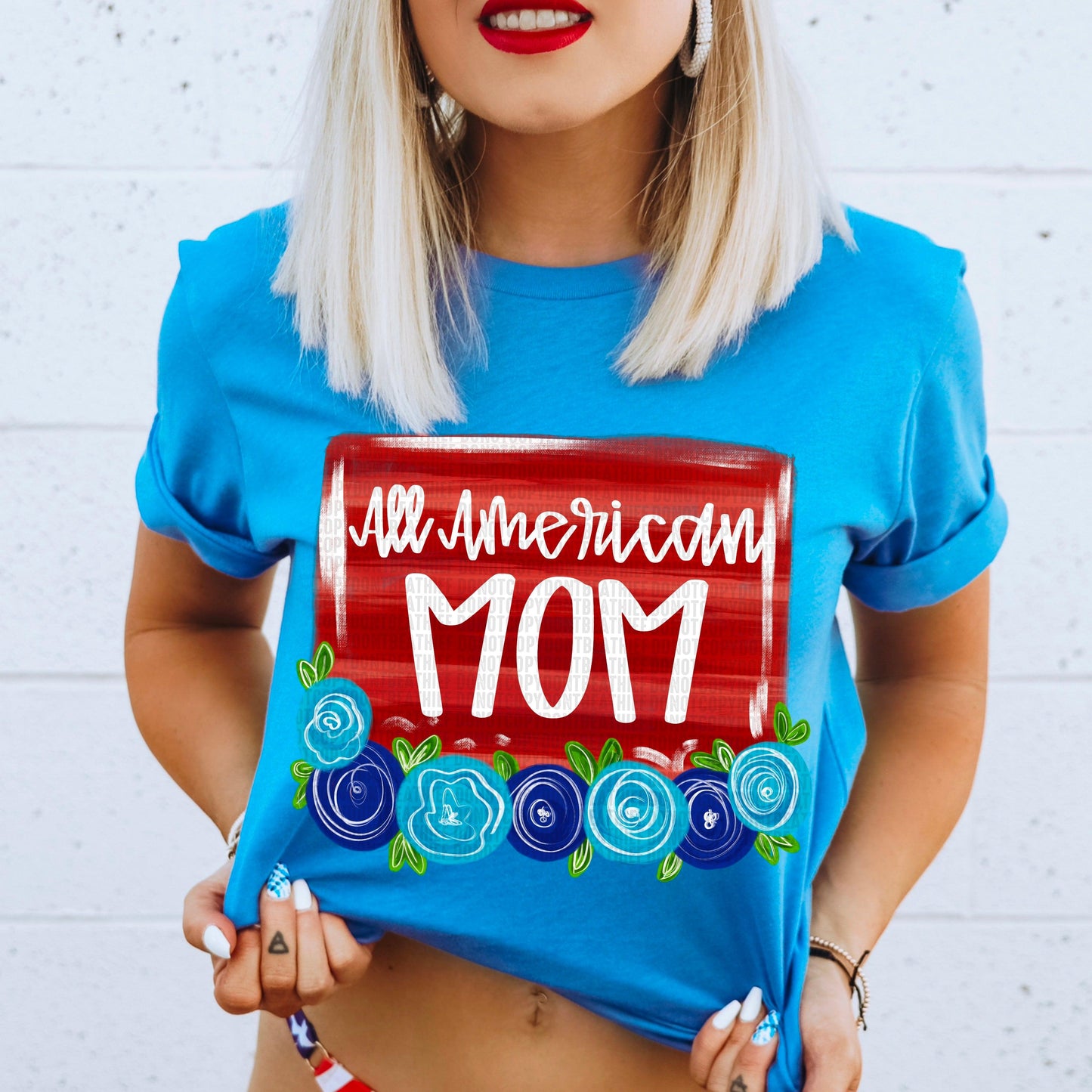 Mom Floral All American DTF Transfer