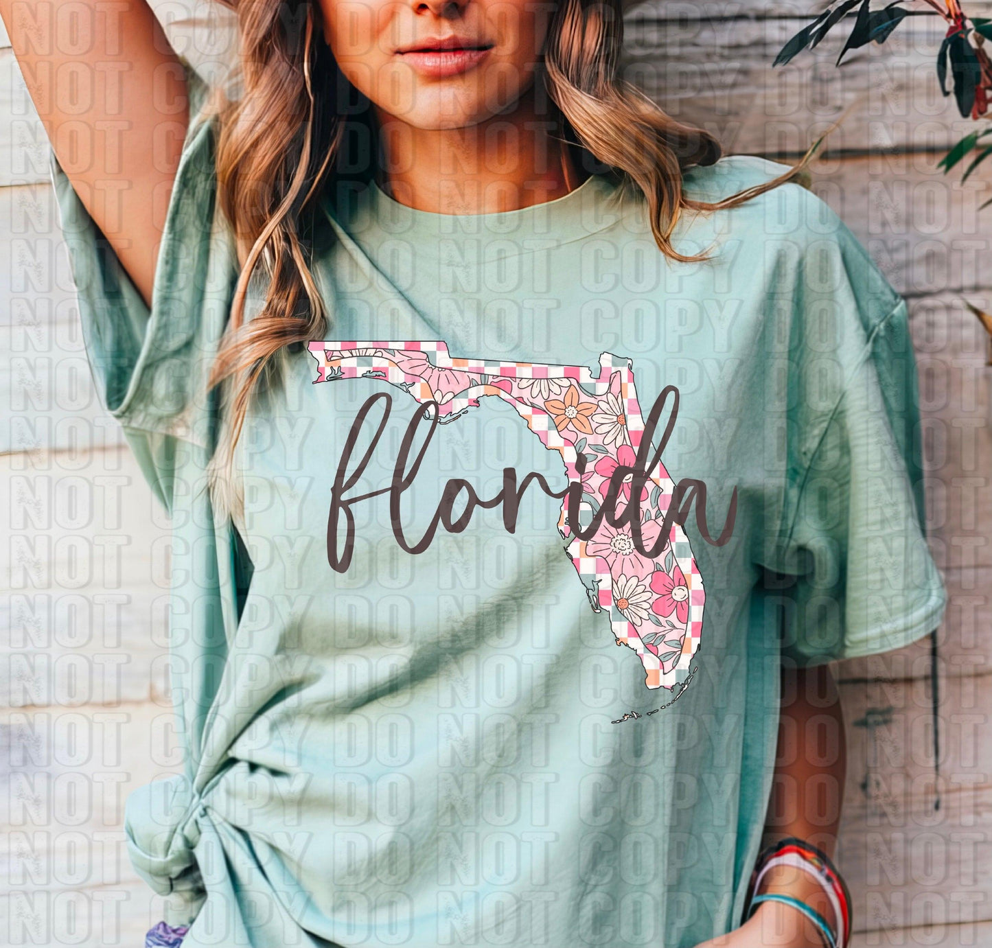 Florida Floral Circle DTF Transfer